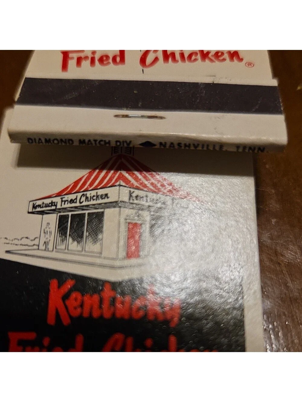 Vintage Kentucky Fried Chicken Col. Sanders Unstruck/Full 1960s Matchbook.